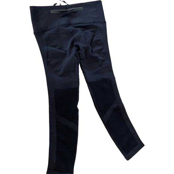 Nike Dri Fit Running Womens S Black Capri Leggings Pocket Mesh Detail Drawstring - Picture 6 of 8